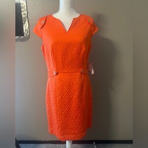 NWT Liz Claiborne orange size 12 classic dress